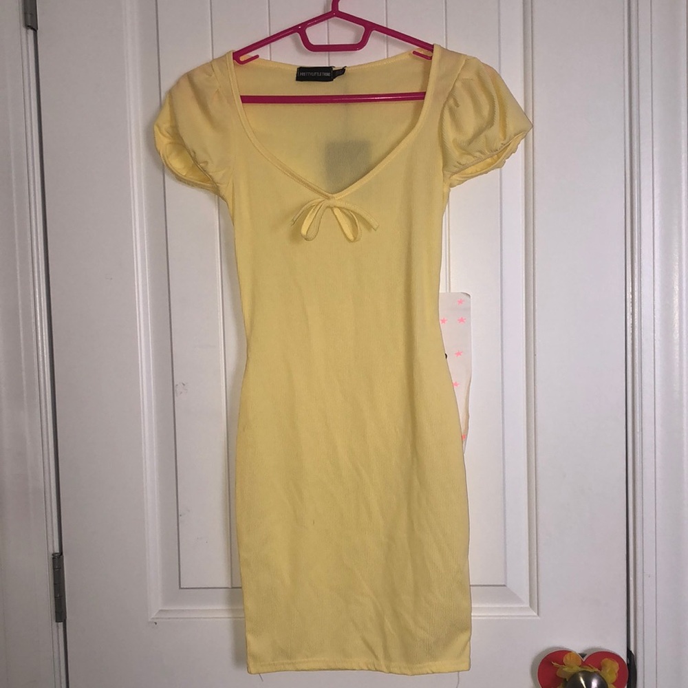 Yellow bodycon dress